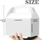 30-Pack White Party Favor Treat Boxes, Goodie Gable Paper Gift Boxes with Handles. Perfect for Wedding, Birthday, Graduation, Babyshower.